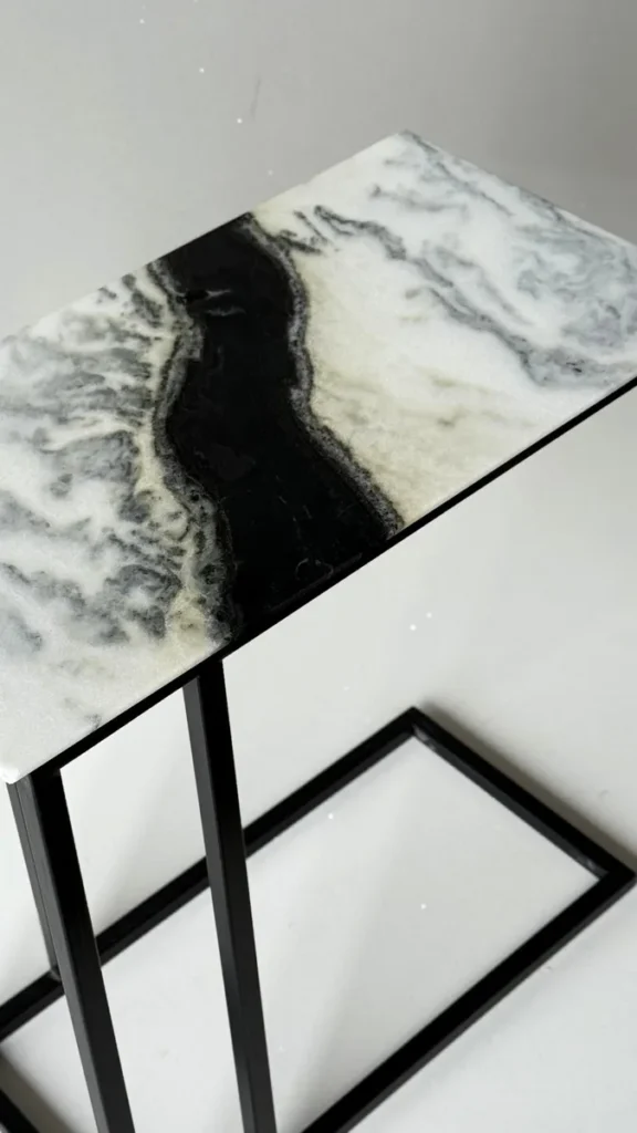 d nq np 2x 619366 mlb87768568354 072025 f mesa lateral tampo em marmore base preta 62x34
