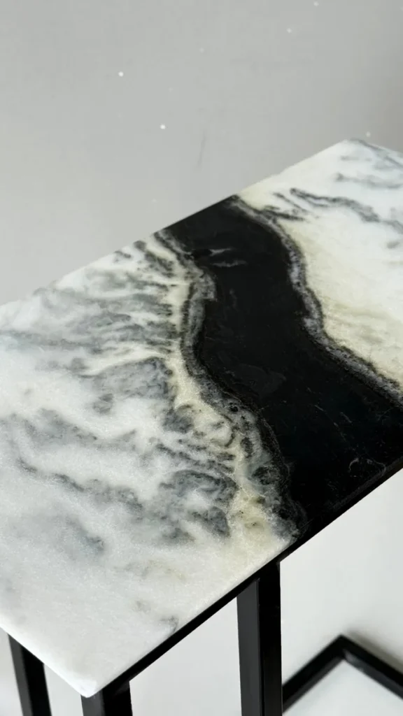 d nq np 2x 768538 mlb87696780262 072025 f mesa lateral tampo em marmore base preta 62x34