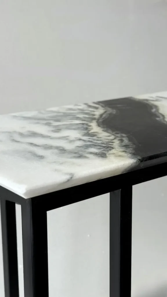 d nq np 2x 826709 mlb87696581300 072025 f mesa lateral tampo em marmore base preta 62x34